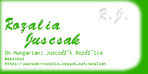 rozalia juscsak business card